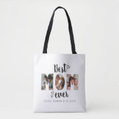 Cute Heart Best Ma Ever 3 Photo Collage Tote Bag (Voorkant)