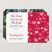 Cute Heart Bible Feestdagenkaart (Voorkant / Achterkant)