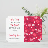 Cute Heart Bible Feestdagenkaart (Staand voorkant)