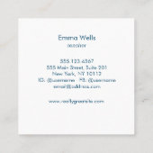 Cute Heart Birdhouse Square Visitekaartje (Achterkant)