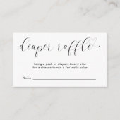 Cute Heart Blue Boy Diaper Baby shower Raffle Informatiekaartje (Voorkant)