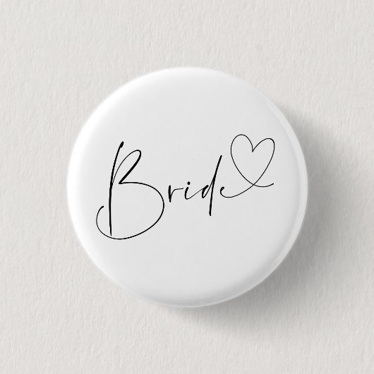 Cute Heart Bride Bachelorette Party Ronde Button 3,2 Cm (Voorkant)