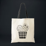 Cute Heart Cactus Play Plant Pot Tote Bag<br><div class="desc">Schattige en stijlvol hartvormig cactus plant met zwarte en witte geruite pot.</div>
