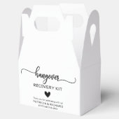 Cute Heart Calligraphy Bruiloft katerkit Bedankdoosjes (Geopend)
