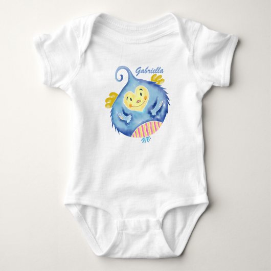 Cute Heart Cartoon Character Romper (Voorkant)