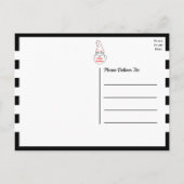 Cute Heart Cartoon Red Black Garden Gnome Birthday Briefkaart (Achterkant)