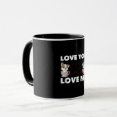 Cute Heart Cat Love Romantic Couple Kitten Gift Mok (Voorkant links)