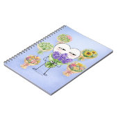 Cute Heart Character Flower Notebook Notitieboek (Linkerzijde)