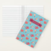Cute Heart Chocolate Ice Cream Pattern Sweet Love Notitieboek (Binnen)