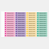 Cute Heart Custom  Skinny  Name Labels - Iron On - (Vel)