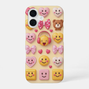 Cute Heart Emoji Hoesje iPhone 16 Hoesje