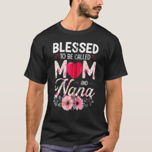 Cute Heart Floral, zonder de naam mam en nan T-shirt