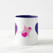 Cute Heart Foto Sjabloon & Glitters Mok (Midden)