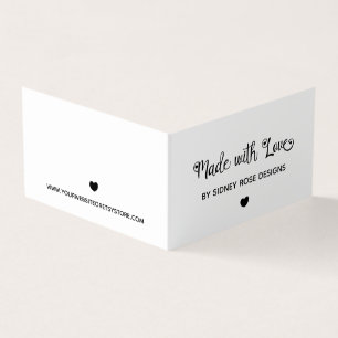 Cute Heart gemaakt met Love Hang Label Visitekaartje