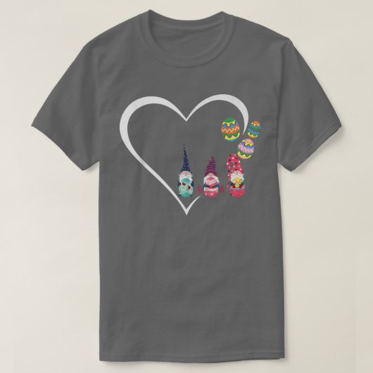 Cute Heart Gnome Hugs Bunny Happy Easter Hunti T-shirt (Design voorkant)