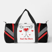 Cute Heart Gym Workout Feel the Burn Design Plunjezak (Voorkant)