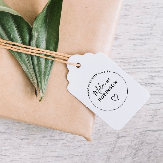 Cute Heart | Handgemaakt met liefde op aangepaste  Rubberstempel