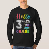 Cute Heart Hello 3rd Grade First Day Back To Schoo T-shirt (Voorkant)