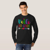Cute Heart Hello 3rd Grade First Day Back To Schoo T-shirt (Voorkant volledig)