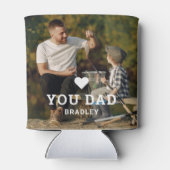 Cute HEART LIEFT U DAD Photo Names Blikjeskoeler (Achterkant)