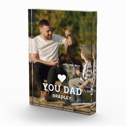 Cute HEART LIEFT U DAD Photo Names Fotoblokken (Rechts)