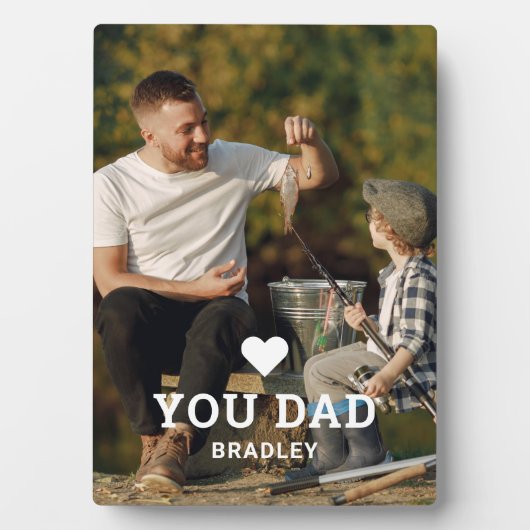 Cute HEART LIEFT U DAD Photo Names Fotoplaat (voorkant)