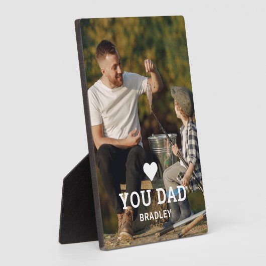 Cute HEART LIEFT U DAD Photo Names Fotoplaat (Zijkant)