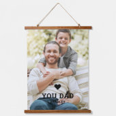 Cute HEART LIEFT U DAD Photo Names Hangend Wandkleed (Voorkant)