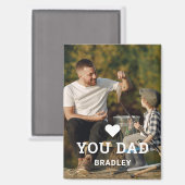 Cute HEART LIEFT U DAD Photo Names Magneet (Voorkant / Achterkant)