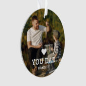 Cute HEART LIEFT U DAD Photo Names Ornament (voorkant)