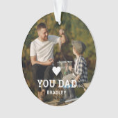 Cute HEART LIEFT U DAD Photo Names Ornament (voorkant)