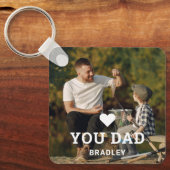 Cute HEART LIEFT U DAD Photo Names Sleutelhanger (Voorkant)