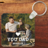 Cute HEART LIEFT U DAD Photo Names Sleutelhanger (Achterkant)