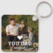Cute HEART LIEFT U DAD Photo Names Sleutelhanger (Achterkant)