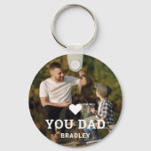 Cute HEART LIEFT U DAD Photo Names Sleutelhanger (Achterkant)