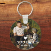 Cute HEART LIEFT U DAD Photo Names Sleutelhanger (Achterkant)
