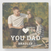 Cute HEART LIEFT U DAD Photo Names Stenen Onderzetter (Voorkant)