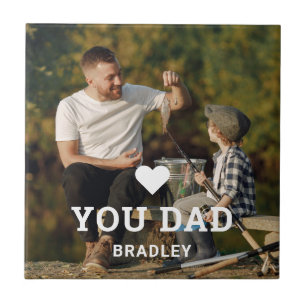 Cute HEART LIEFT U DAD Photo Names Tegeltje