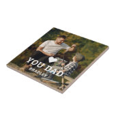 Cute HEART LIEFT U DAD Photo Names Tegeltje (Zijkant)