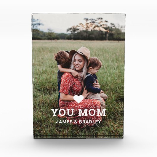 Cute HEART LIGT U MOM Moederdag Foto (Voorkant)