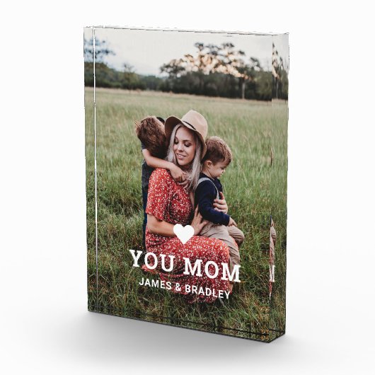 Cute HEART LIGT U MOM Moederdag Foto (Rechts)