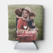 Cute HEART LIGT U MOM Moederdag Foto Blikjeskoeler (Achterkant)