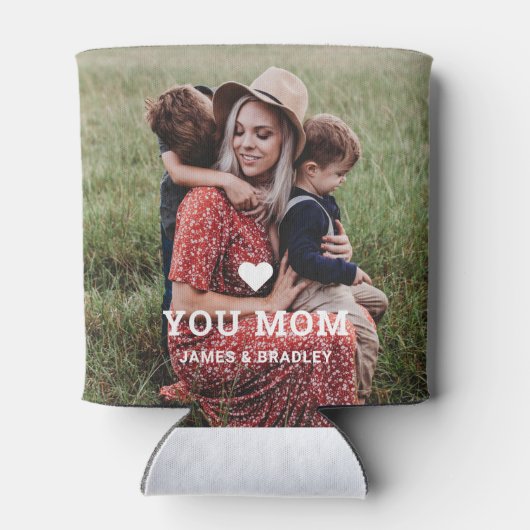 Cute HEART LIGT U MOM Moederdag Foto Blikjeskoeler (Achterkant)