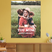 Cute HEART LIGT U MOM Moederdag Foto Canvas Afdruk (Insitu (Woonkamer))