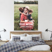 Cute HEART LIGT U MOM Moederdag Foto Canvas Afdruk (Insitu (Slaapkamer))