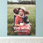 Cute HEART LIGT U MOM Moederdag Foto Canvas Afdruk (Insitu (Houten vloer))