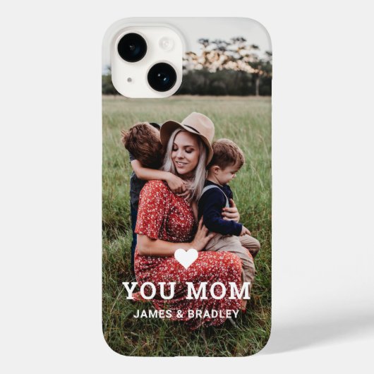 Cute HEART LIGT U MOM Moederdag Foto Case-Mate iPhone Case (Achterkant)