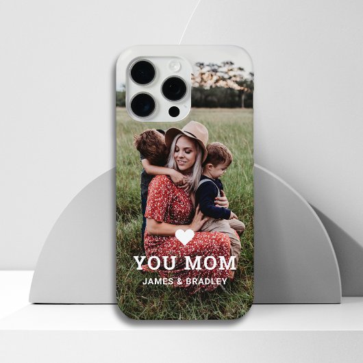 Cute HEART LIGT U MOM Moederdag Foto Case-Mate iPhone Case
