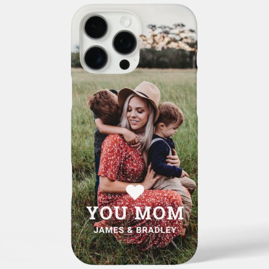 Cute HEART LIGT U MOM Moederdag Foto Case-Mate iPhone Case (Achterkant)