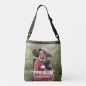 Cute HEART LIGT U MOM Moederdag Foto Crossbody Tas (Achterkant)